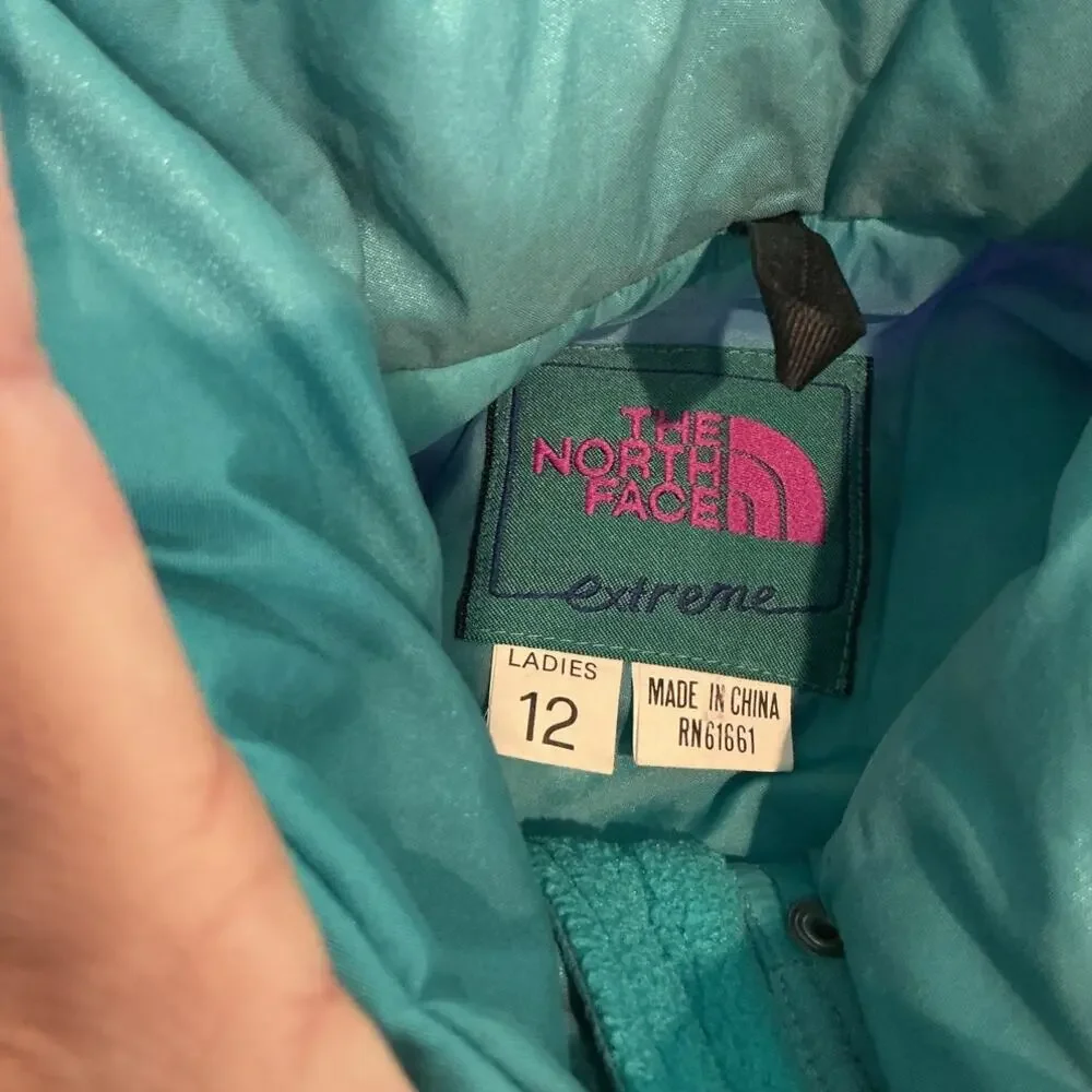 Vintage North Face Womens Ski Jacket Size 12 Fuschia Retro Sport Coat Thermore - Picture 2 of 13